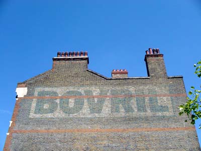 Old Bovril sign, Windrush Gardens, Brixton, London