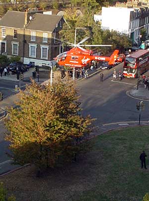 Incident on Coldharbour Lane, Brixton, Lambeth, London SW9, October 2003