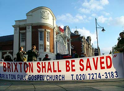 Brixton Shall Be Saved! Coldharbour Lane, Brixton, Lambeth, London SW9, Nov 2003