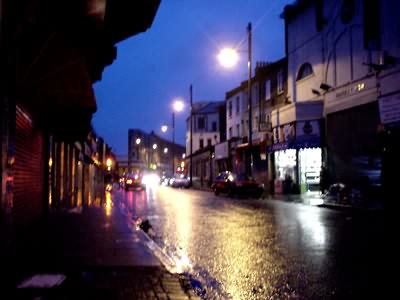 Atlantic Road in the rain, Brixton