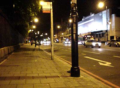 Brixton Hill at night, London