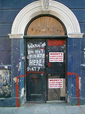 Entrance to Brady's Bar, Electric Lane, Brixton, London