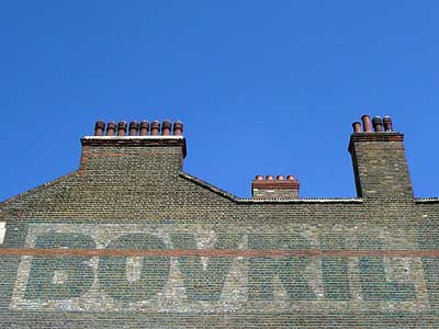 Old Bovril sign, Windrush Gardens, Brixton, Lambeth, London, England SW9