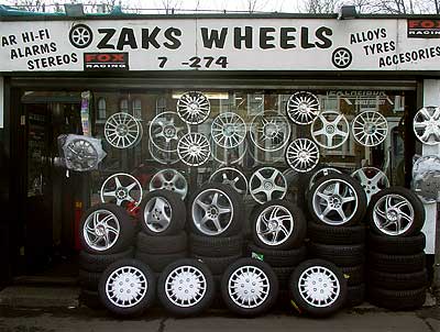 Zaks Wheels, Pulross Road near Ferndale Road, Brixton, Lambeth, London, England SW9