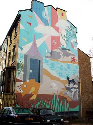 Mural, Bellefields Road, Brixton, Lambeth, London, England SW9