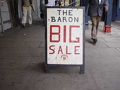 The Baron Big Sale, Atlantic Road,  Brixton, Lambeth, London, England SW9