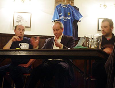 Cardiff City manager Lenny Lawrence meets the 1927 Club, Fountain Abbey pub, Paddington, London W2