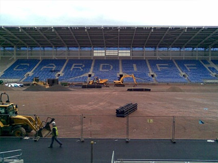New Cardiff City football club stadium: photographs of work in progress, January 2009