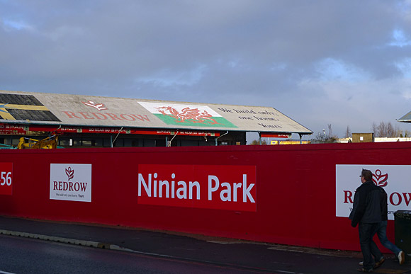 Goodbye Ninian Park, home of Cardiff City football club, Cardiff, Wales - photos of half demolished stadium, 26th December 2009