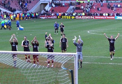 Middlesbrough 0 Cardiff City 2, FA Cup quarter final, 9th March 2008