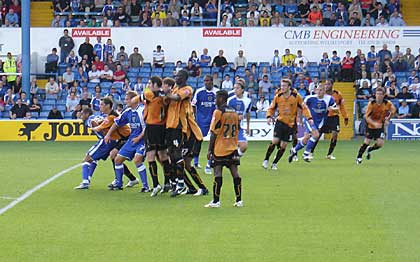Cardiff City 2 Wolverhampton Wanderers Wolves 2 Saturday 27th August 2005, Coca-Cola Football League Championship
