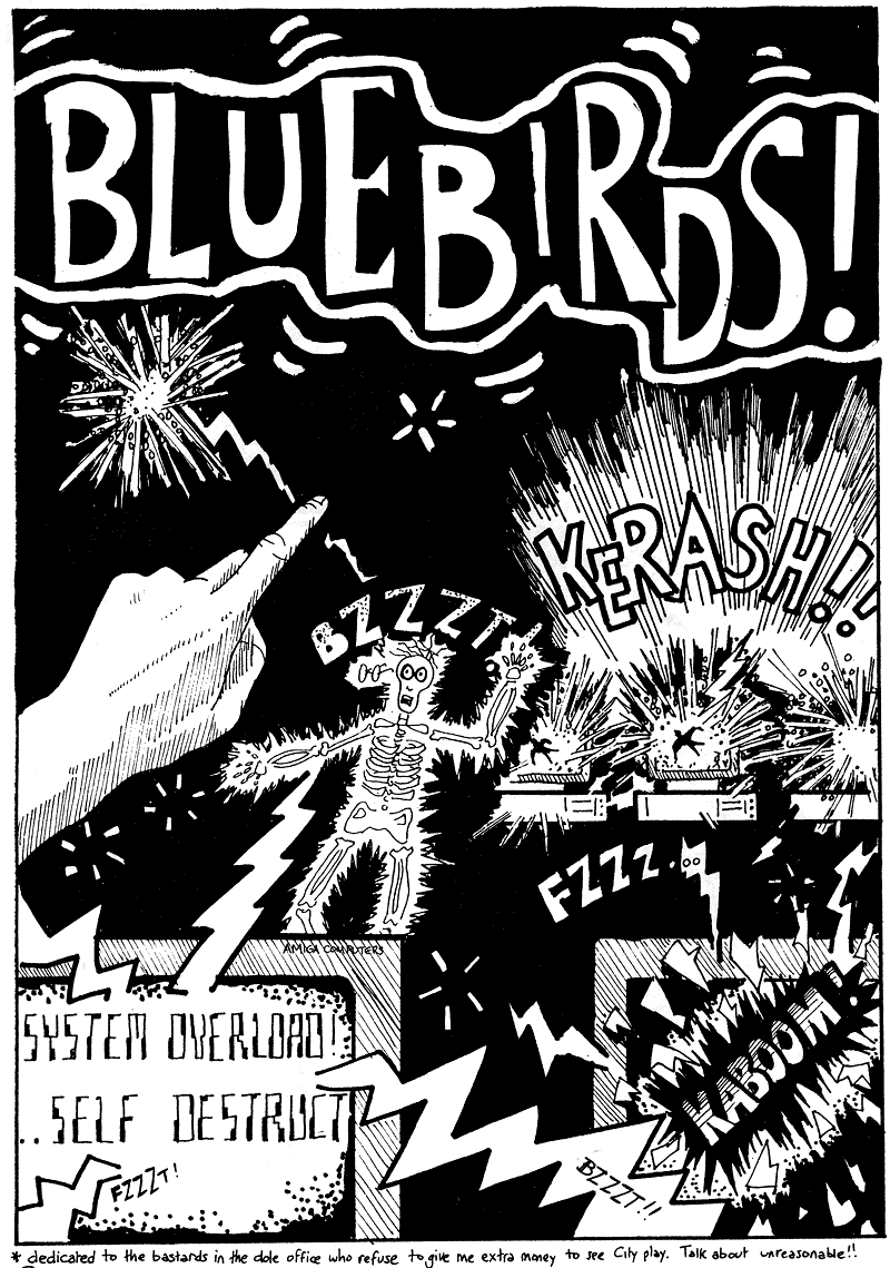 Bluebird Jones Cardiff City FC inspired comic strip