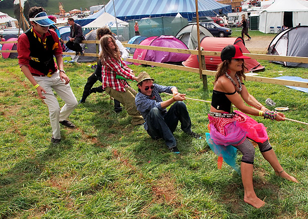 Boomtown Fair festival 2012 at The Bowl, Matterley Estate, nr. Winchester, Hampshire with music, theatre, comedy and art, Thursday 9th until Sunday 12th August 2012