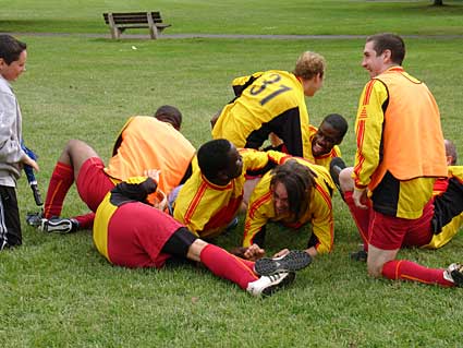 Recreativo win on penalties! Loony Left Cup, Brockwell Park, Herne Hill and Brixton, south London, 2005