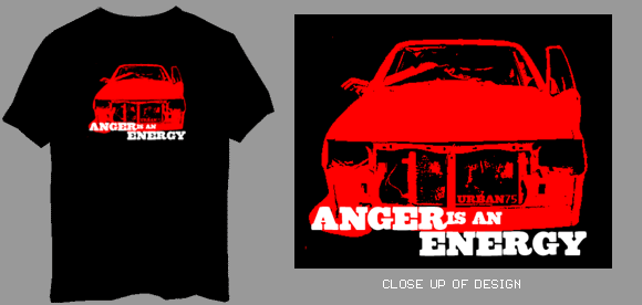 ANGER IS AN ENERGY urban75 t shirt