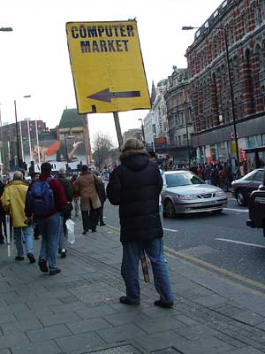 Computer fair, Tottenham Court Road, London UK