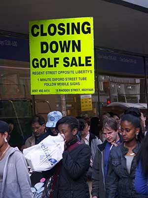 Golf sale, Oxford Street, London W1