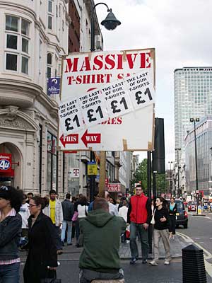 T-shirts, Tottenham Court Road London W1