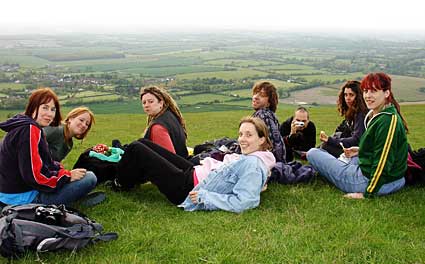End of the walk, Devil's Dyke, South Downs, East Sussex