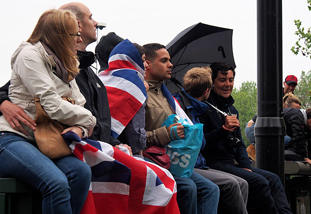 The Queen's Diamond Jubilee flotilla on the River Thames, central London, England, Sunday 3rd June 2012