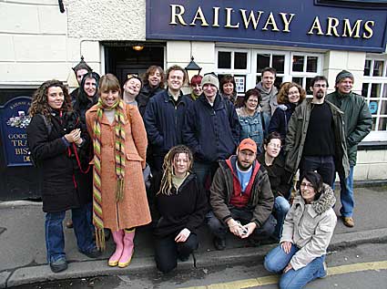 Group shot, Railway Tavern, Loughton, Essex