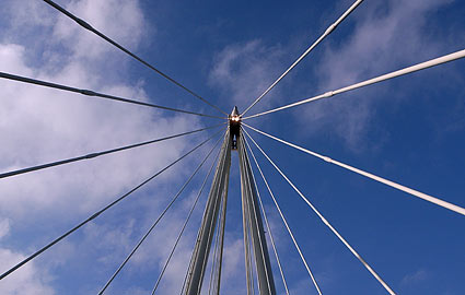 Bridge supports, Hungerford Bridge, A walk from from Trafalgar Square to Leicester Square and Waterloo to St Pauls