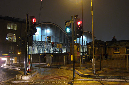 Kings Cross station from York Way, London