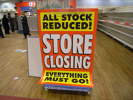 Goodbye to Woolworths, Brixton Road, Brixton, London, December 2008