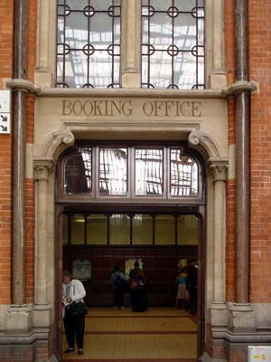 Booking office, St Pancras station, June 2003 London UK