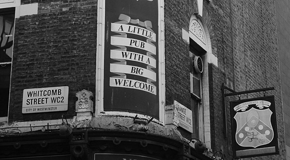 Hand & Racquet pub, Orange Street and Whitcomb Street, London WC2 - closed pubs of London