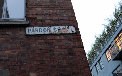 Pardon Street, Clerkenwell, borough of Islington, London EC1V January, 2007