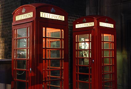 k6 Telephone boxes near Saville Row, Mayfair, London, January, 2007