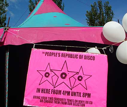People's Republic of Disco tent at the Lewisham Peoples Day, Mountsfield Park, Catford
