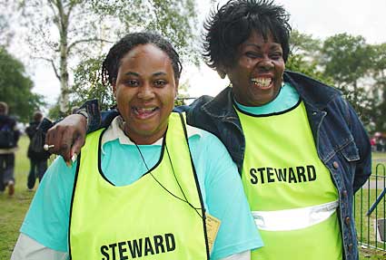 Happy stewards, Lewisham Peoples Day, Mountsfield Park, Catford, London SE6