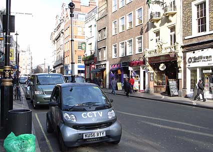 CCTV car, St Martin's Lane, central London, February 2007