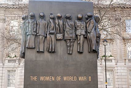 Memorial to the women who served in World War II, Whitehall. A walk from Pimlico to Warren Street, March 2007