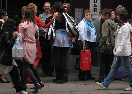 Crowd, Charing Cross Road, London WC2, May 2007