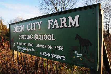 Deen City Farm, Morden Hall Park to Colliers Wood Walk, River Wandle, Merton, London, England, January 2008