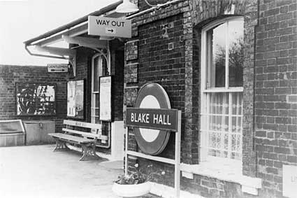 Platform view, Blake Hall station, Epping to Ongar railway line, Essex