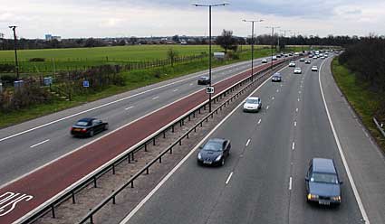 M4 motorway, Osterley park, Osterley, west London, England