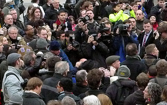 I'm a Photographer, Not a Terrorist! - UK photographers protest against increasing police harassment, Trafalgar Square, 23rd January 2010