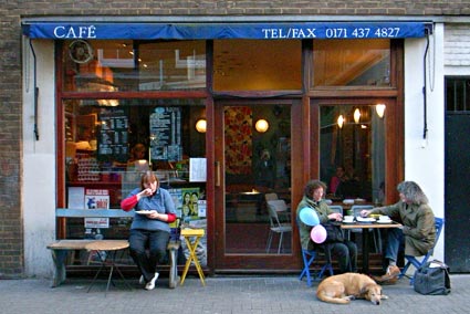 The Blue Room cafe, 3 Bateman Street, Soho, London,