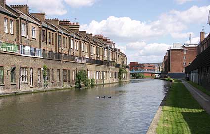 Houses, Grand Union canal, London