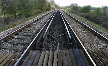 Crossing the tracks, Robertsbridge