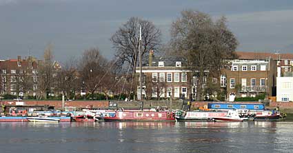 Houseboats on the Thames, Surrey Bend, London