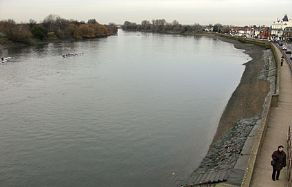 Crossing Barnes Bridge, River Thames, London
