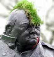 Churchill statue gets a Mohican!