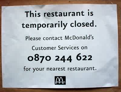 This restaurant is closed