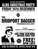 Offline ALMA CHRISTMAS PARTY, Fri 14th December with The Prelude and the Bridport Dagger