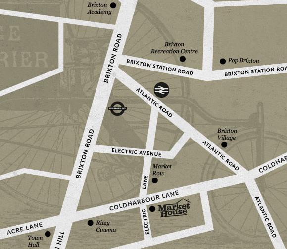 Market House map. Brixton
